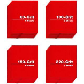 DIABLO 4.5 in. x 5.5 in. - Assortment (60 100 150 and 220 Grit) (24-Pack) DCS045ASST24GS1