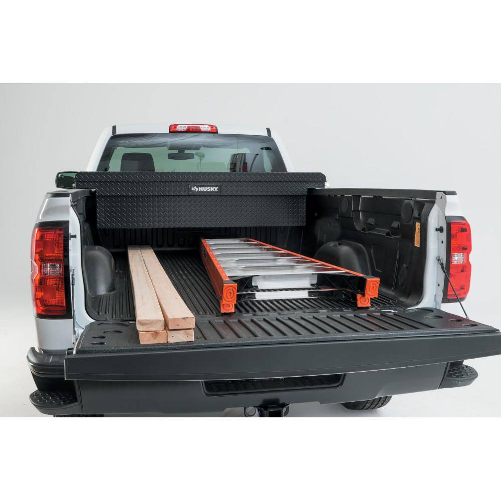 Husky 71.36 in. Matte Black Aluminum Full Size Crossbed Truck Tool Box 102101-53-01