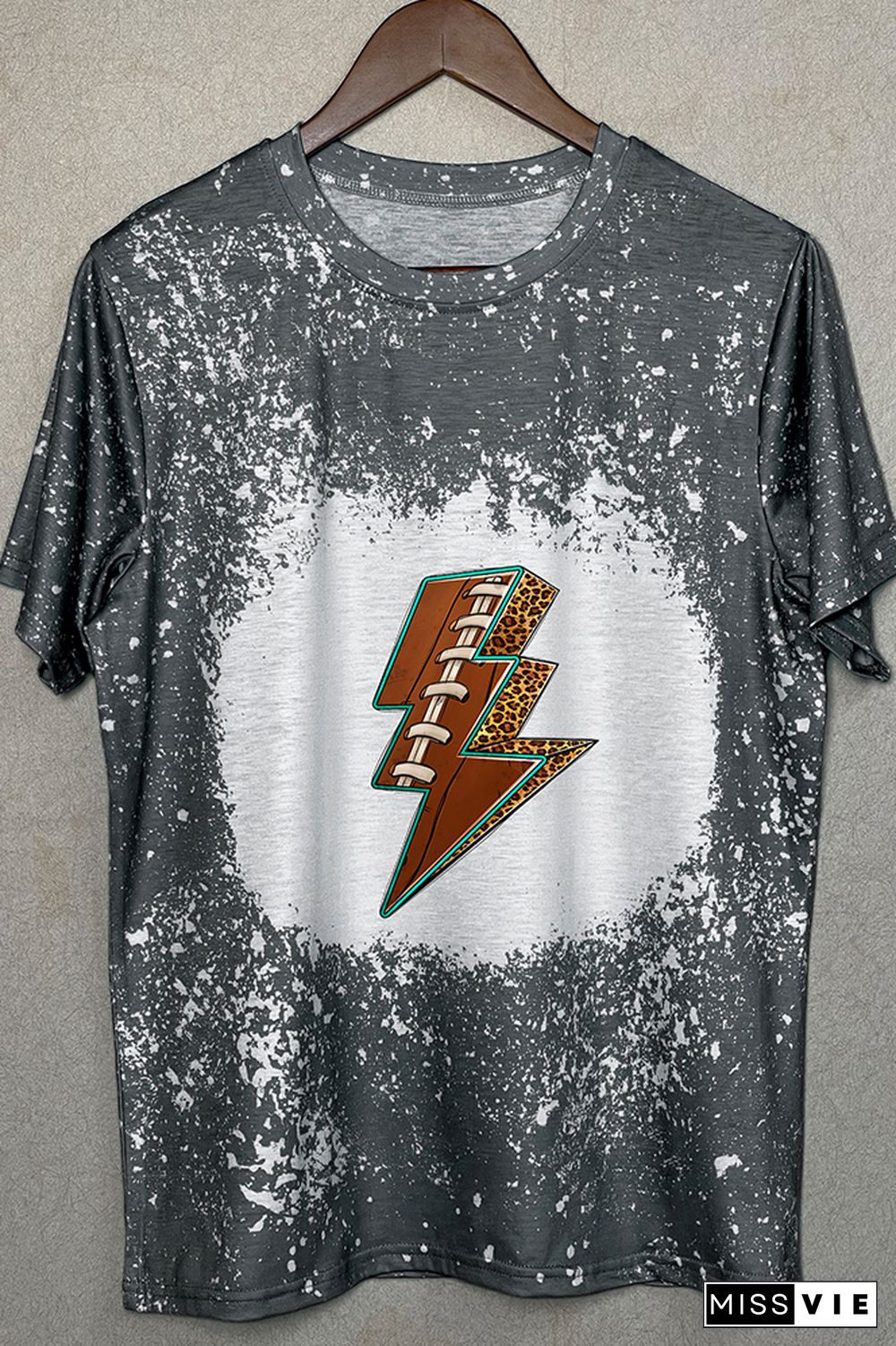 American Football Lightning Bolt Graphic Tee Wholesale