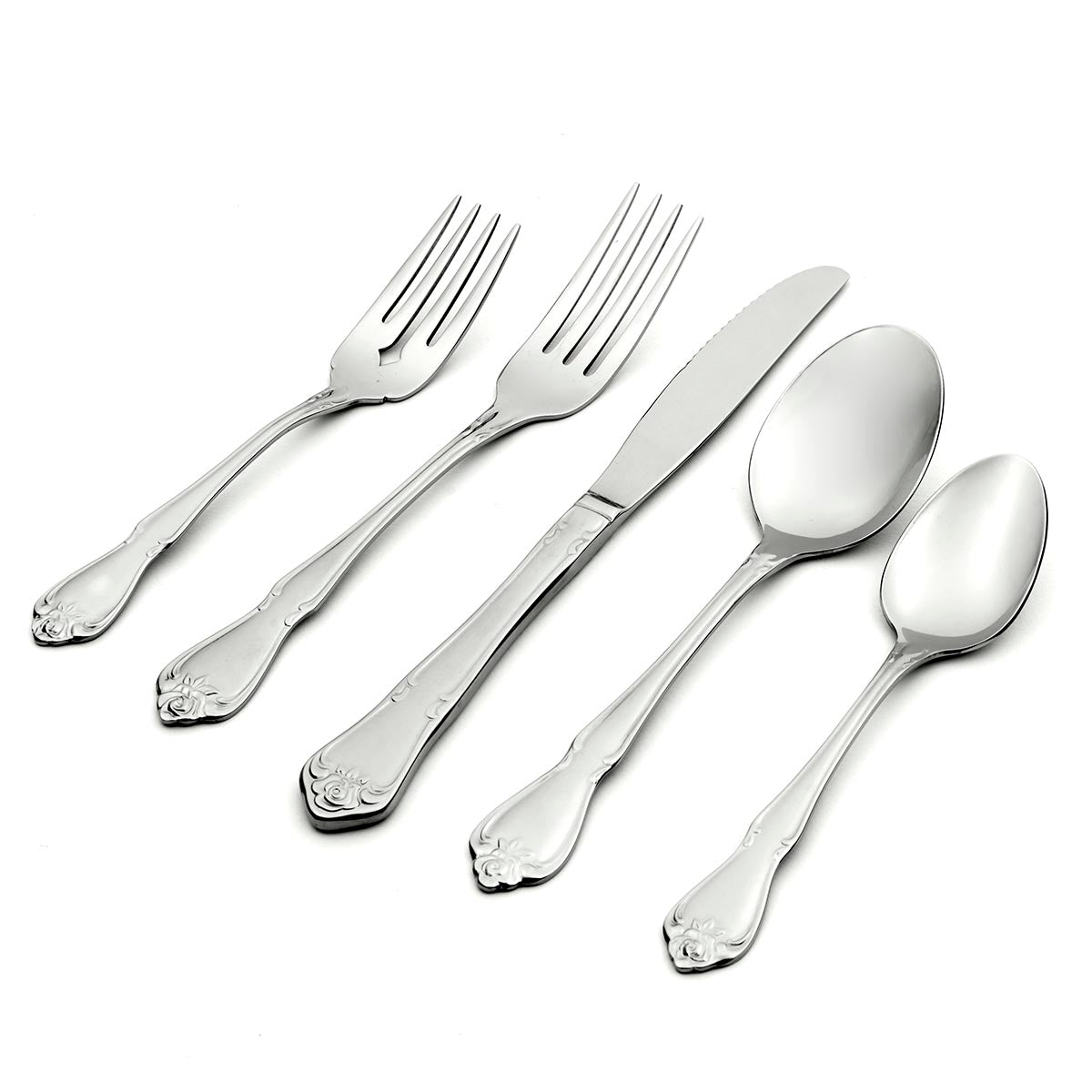 True Rose 45 Piece Everyday Flatware Set