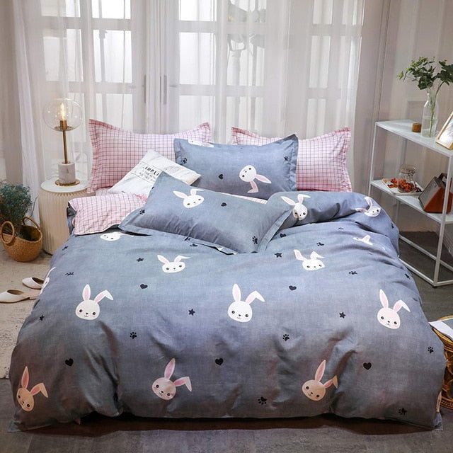 Duvet Cover Flat Bed Sheet Bedding Set