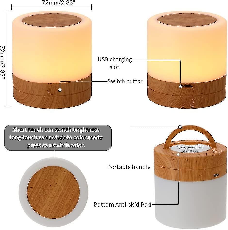 Bedside Table Lamp， Touch Sensor Bedside ， Led ， Mini Bedside Table Lamp