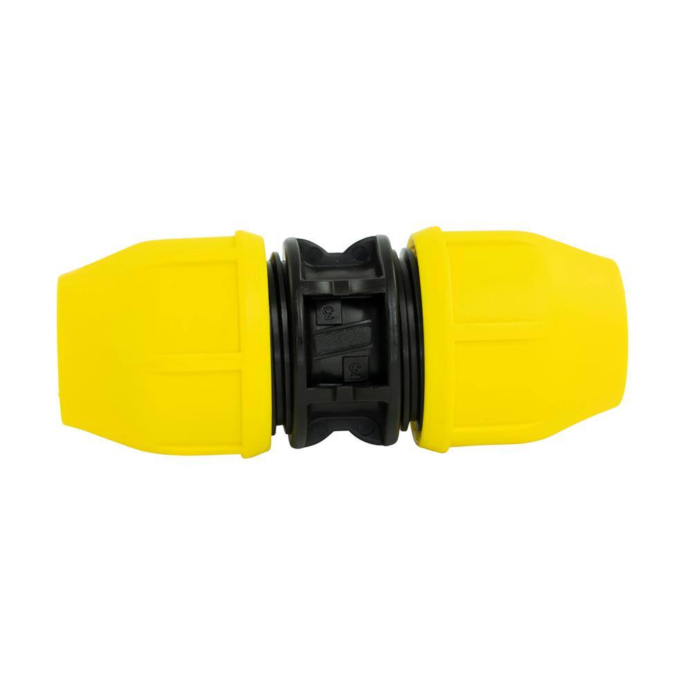 HOME-FLEX 34 in. IPS DR 11 Underground Yellow Poly Gas Pipe Coupler 18-429-007