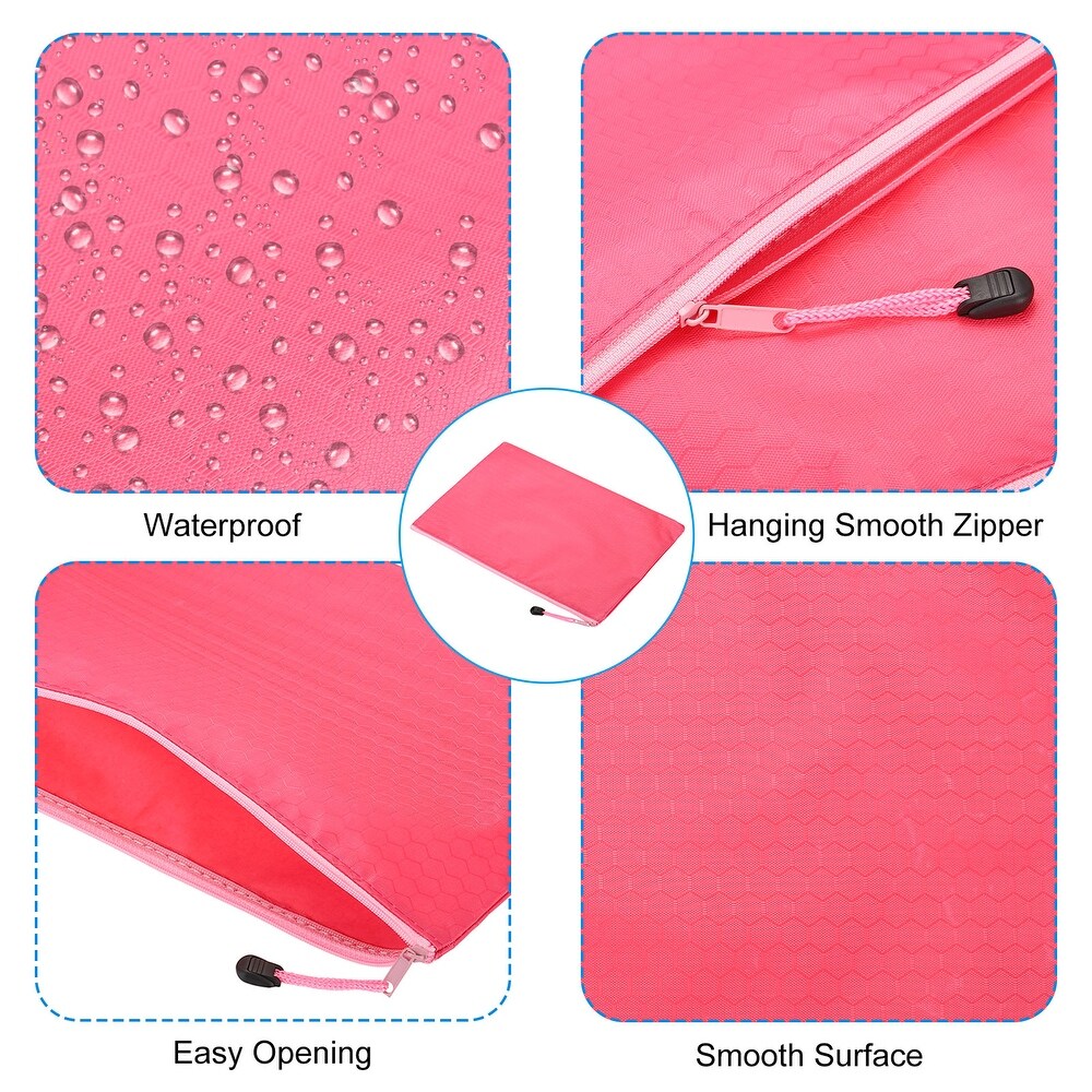 10pcs Waterproof Zipper File Bags  A4 Document Holders