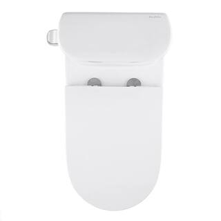 Swiss Madison Monaco 1-Piece 1.28 GPF Elongated Left Side Single Flush Handle Toilet in Glossy White SM-1T109