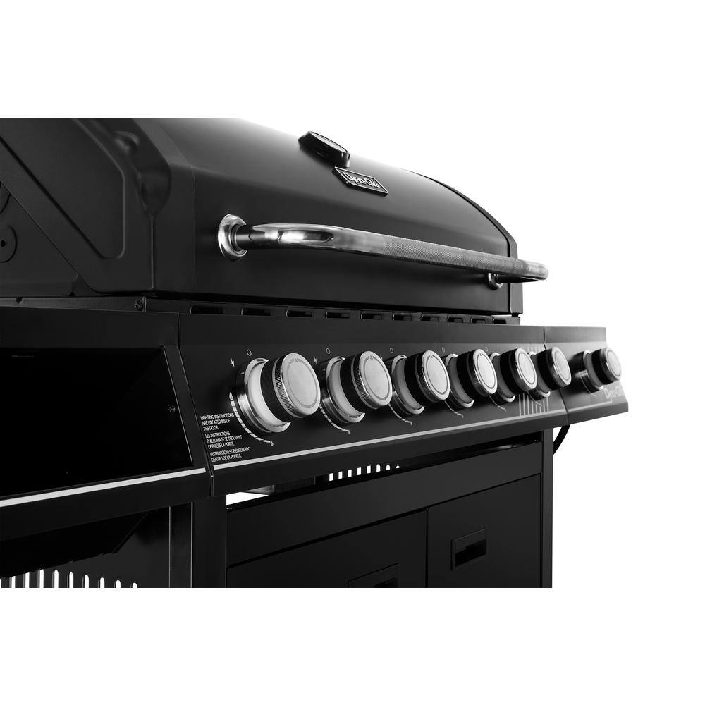 Dyna-Glo DGH563CRN-D 6-Burner Natural Gas Grill in Matte Black with TriVantage Multi-Functional Cooking System