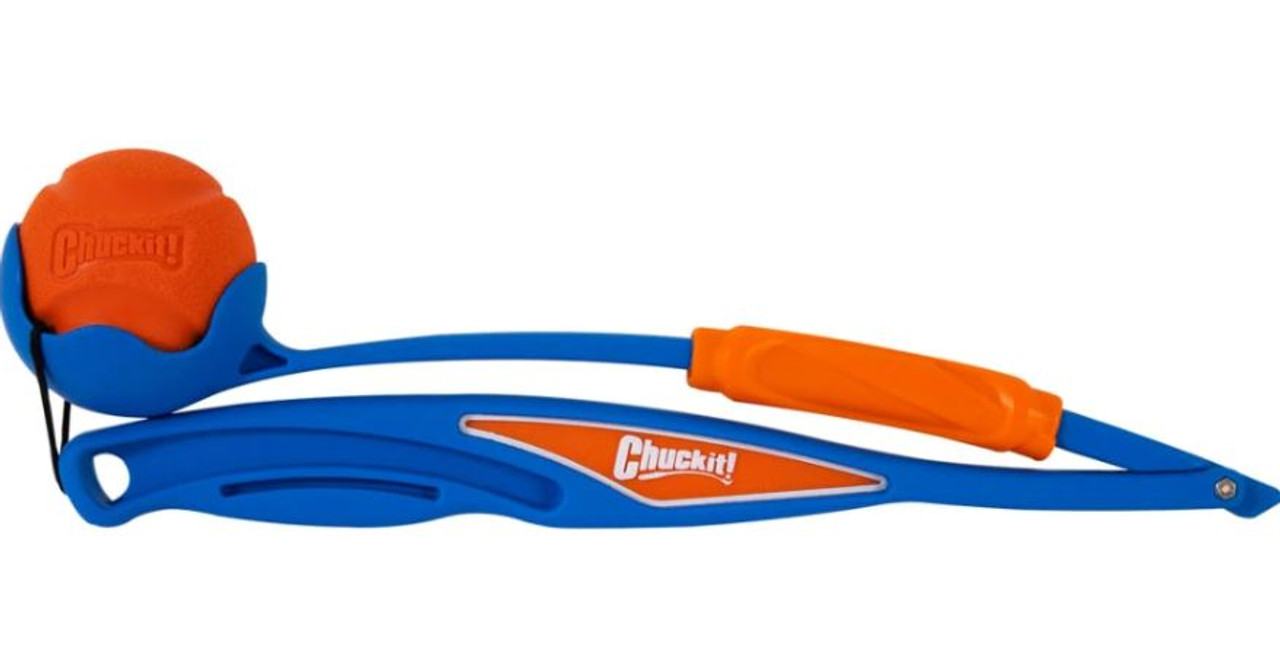 Chuckit! Fetch and Fold 25M Launcher Dog Toy， Blue/Orange