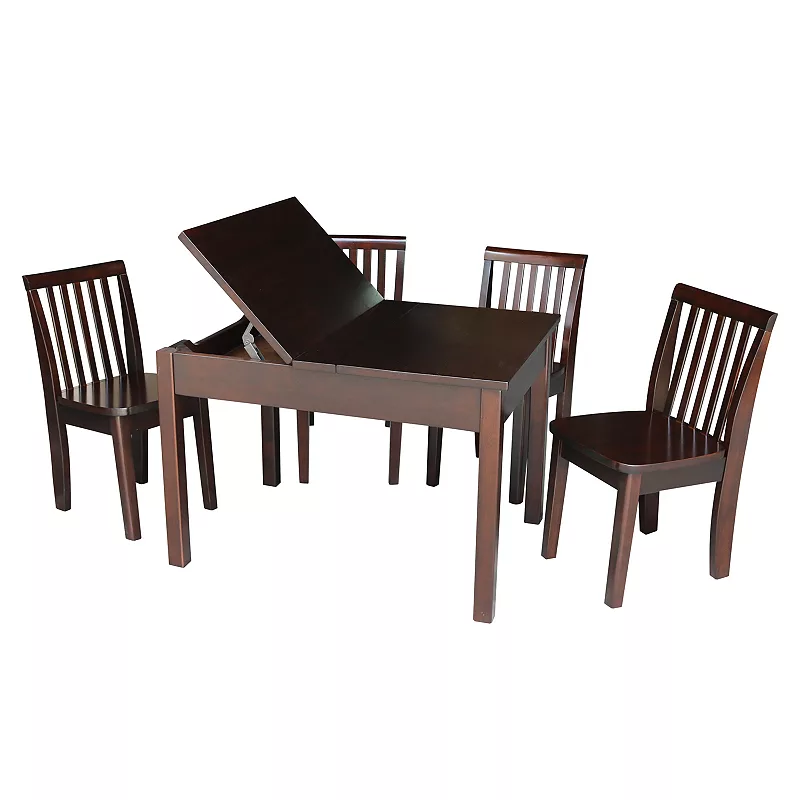 International Concepts Juvenile 5-piece Dining Table and Mission Chair Set