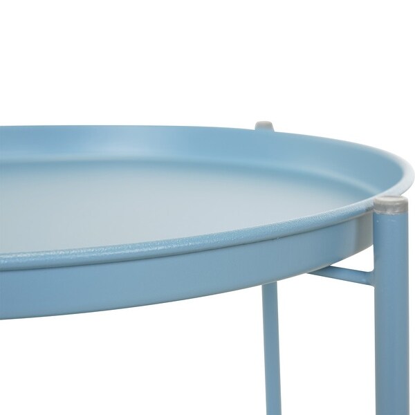 2Tier Metal Round Side Table for Outdoor and Indoor Use