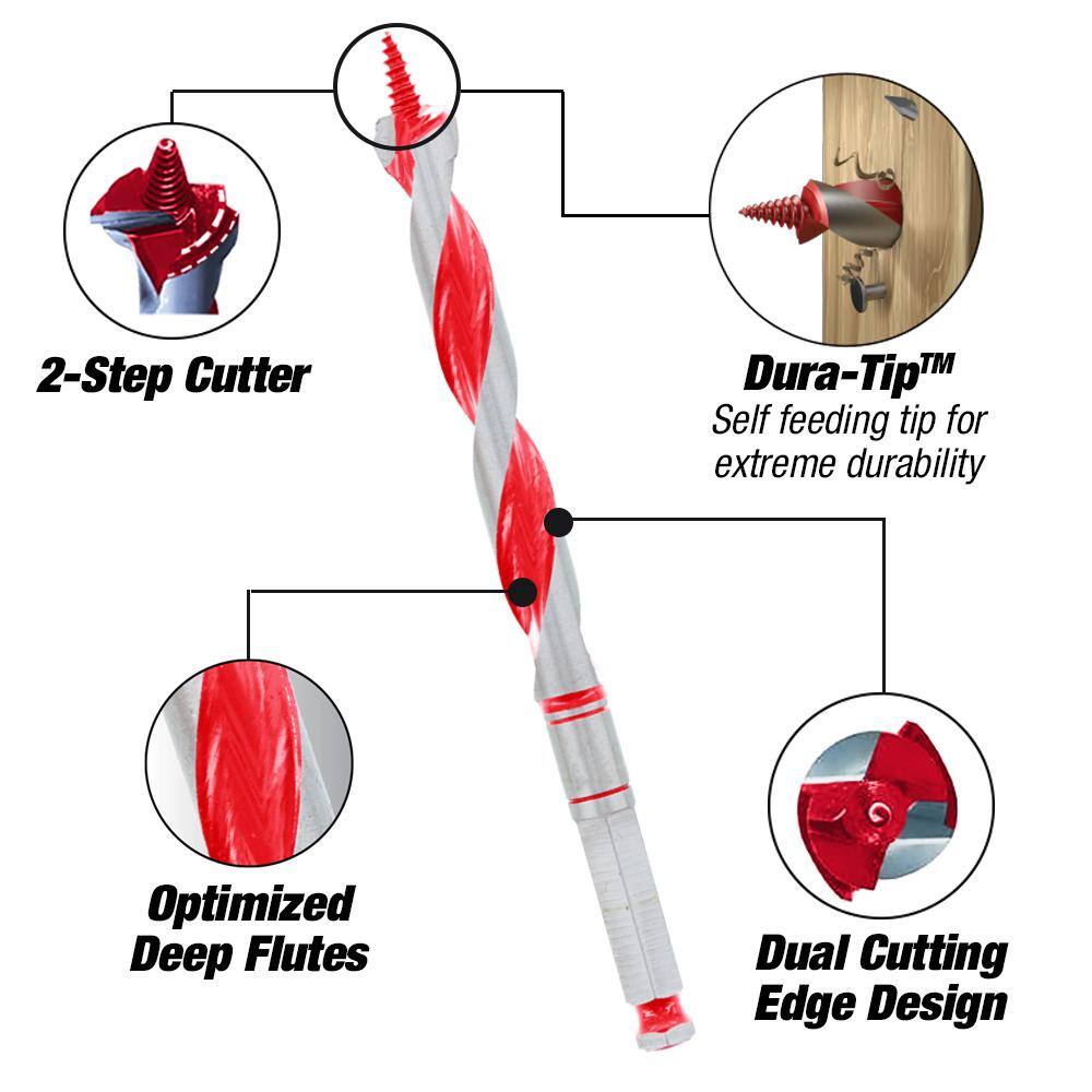 DIABLO 1-14 in. x 7-12 in. High Speed Steel Auger Bit DAG1150