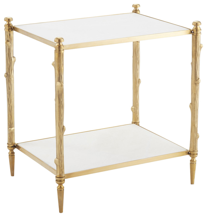 Arbor Side Table  Brass   Contemporary   Side Tables And End Tables   by HedgeApple  Houzz