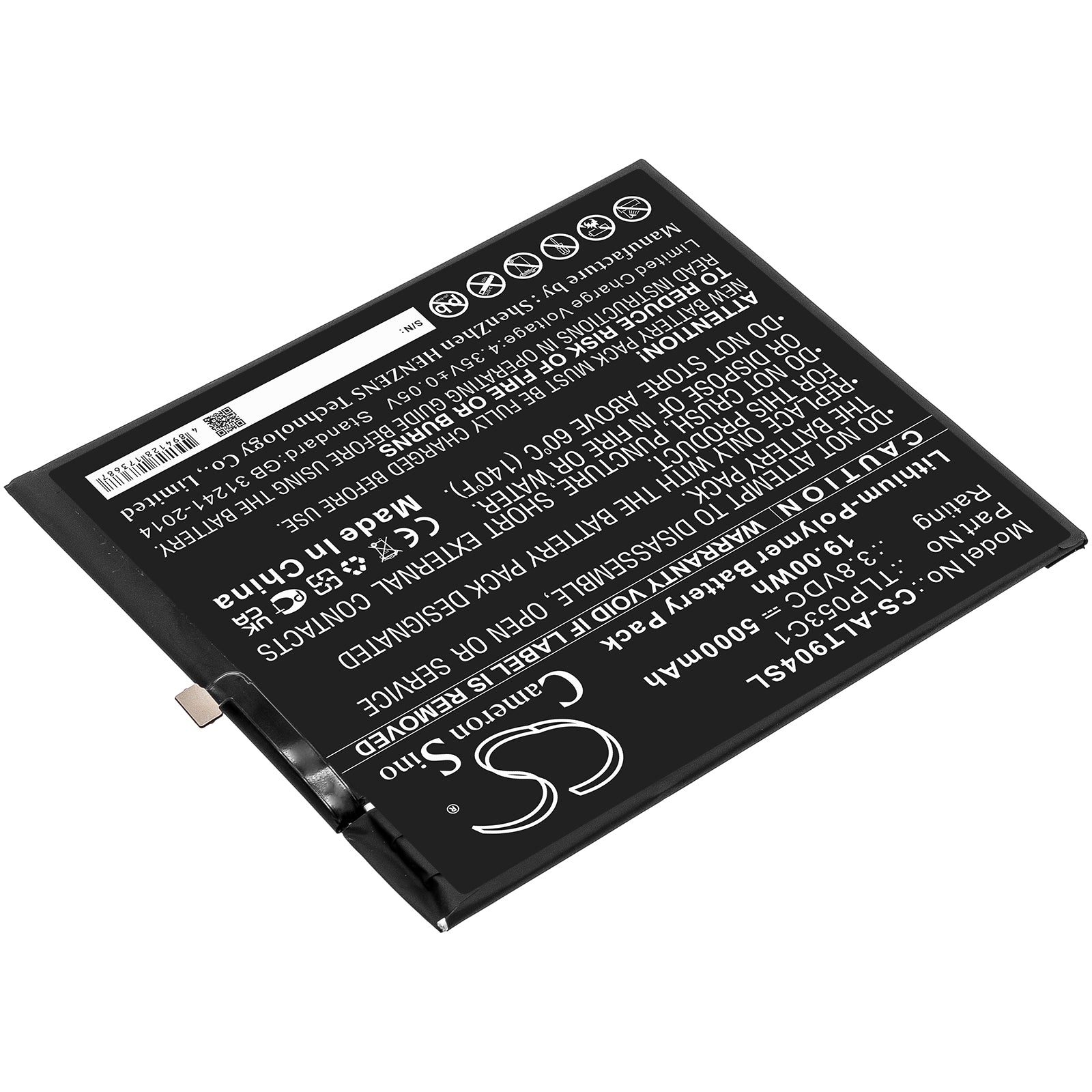 Alcatel OT5007S Tablet Replacement Battery BatteryClerkcom Tablet