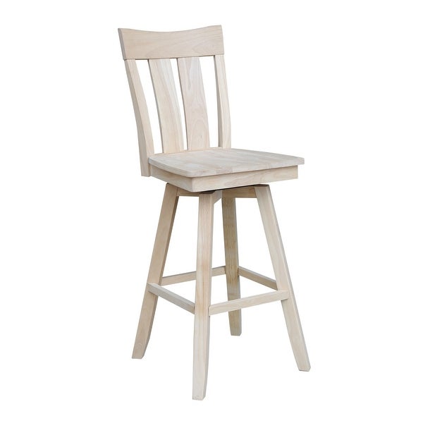 Ava Solid Wood Swivel Stool