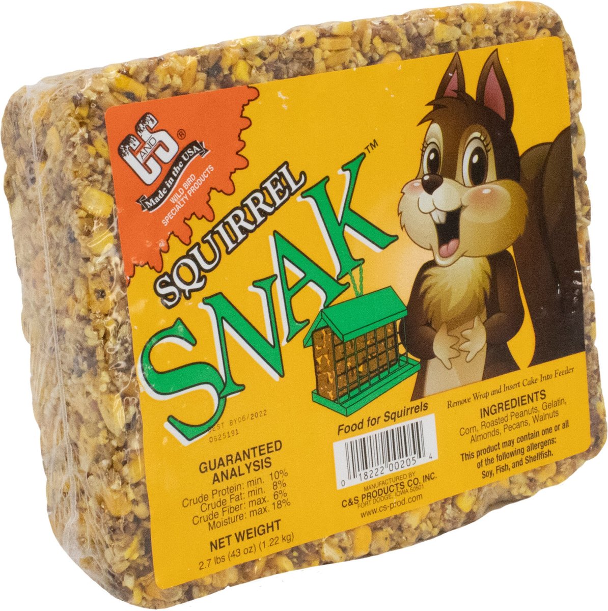 CandS Snak Squirrel Food， 2.7-lb bag