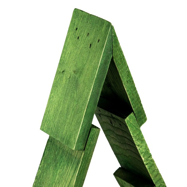 Green Geometric Wooden Christmas Tree Tabletop Display