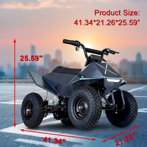 Electric Quad for Kids,4 Wheels Ride on Car,24V 350W Motor ATV (Mode:XW-EA14),Max Speed: 9mph,MAX Load:120lb,Equipped Shock,Front Light,Big Tire,Rear disc Brake,Avant-garde Shape and Matt color