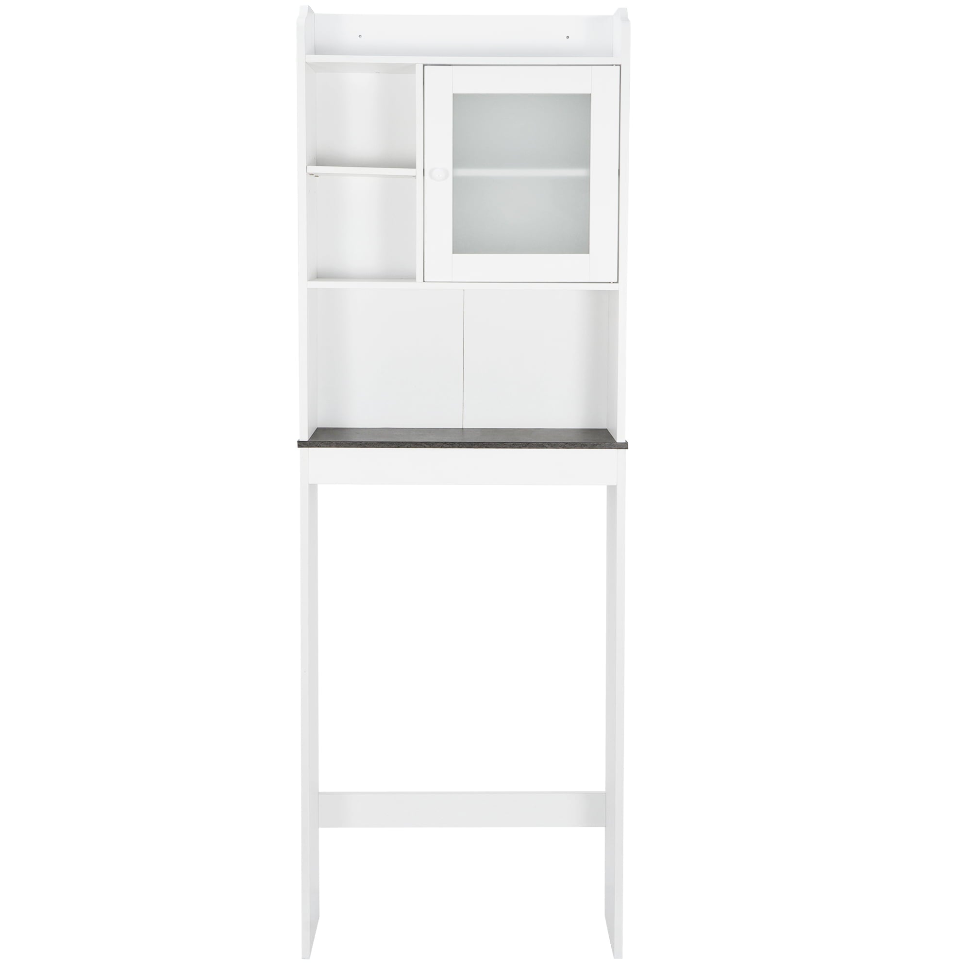 ZENSTYLE Wood Storage Cabinet Modern Over The Toilet Space Saver Home Bathroom White