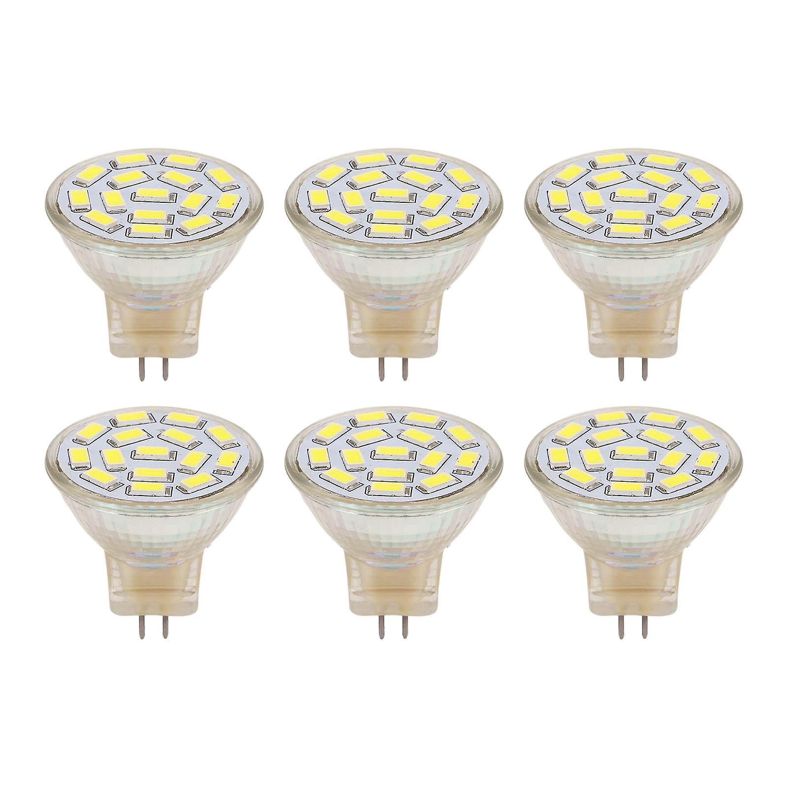 6Pcs GU4 LED Bulb 270LM 15LED Energy Saving Light Bulb MR11 Track Lamp Beads 12V 3W White Light 6000K