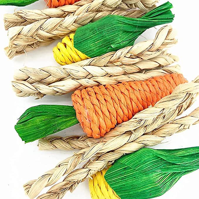 Chewing Toy For Parrot， Rabbit Teething String Small Pet Toys Bird Toys (24x10cm)