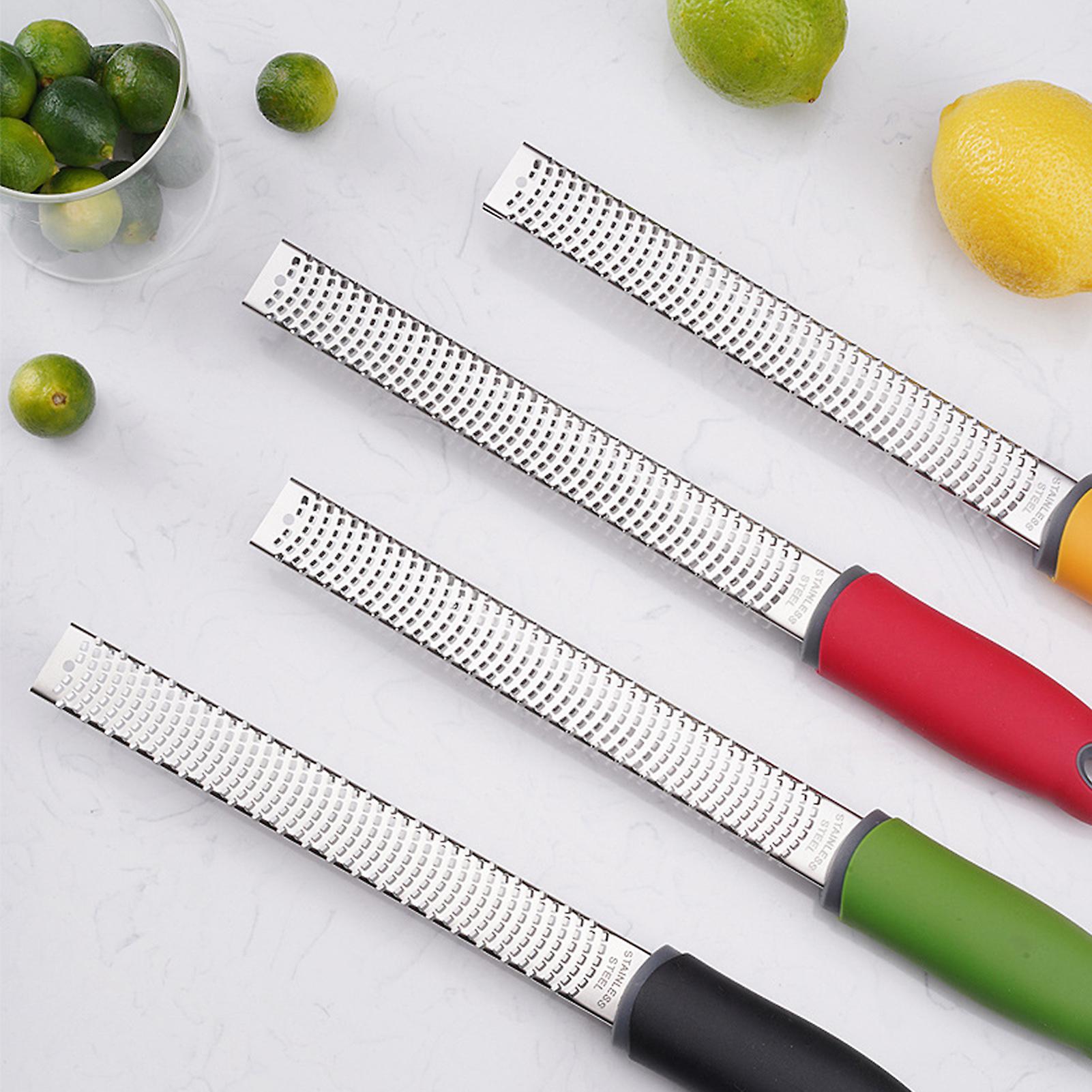 Green Citrus Zester Cheese Grater Stainless Steel Citrus Zester Grater With Handle Lemon Zester For Kitchen