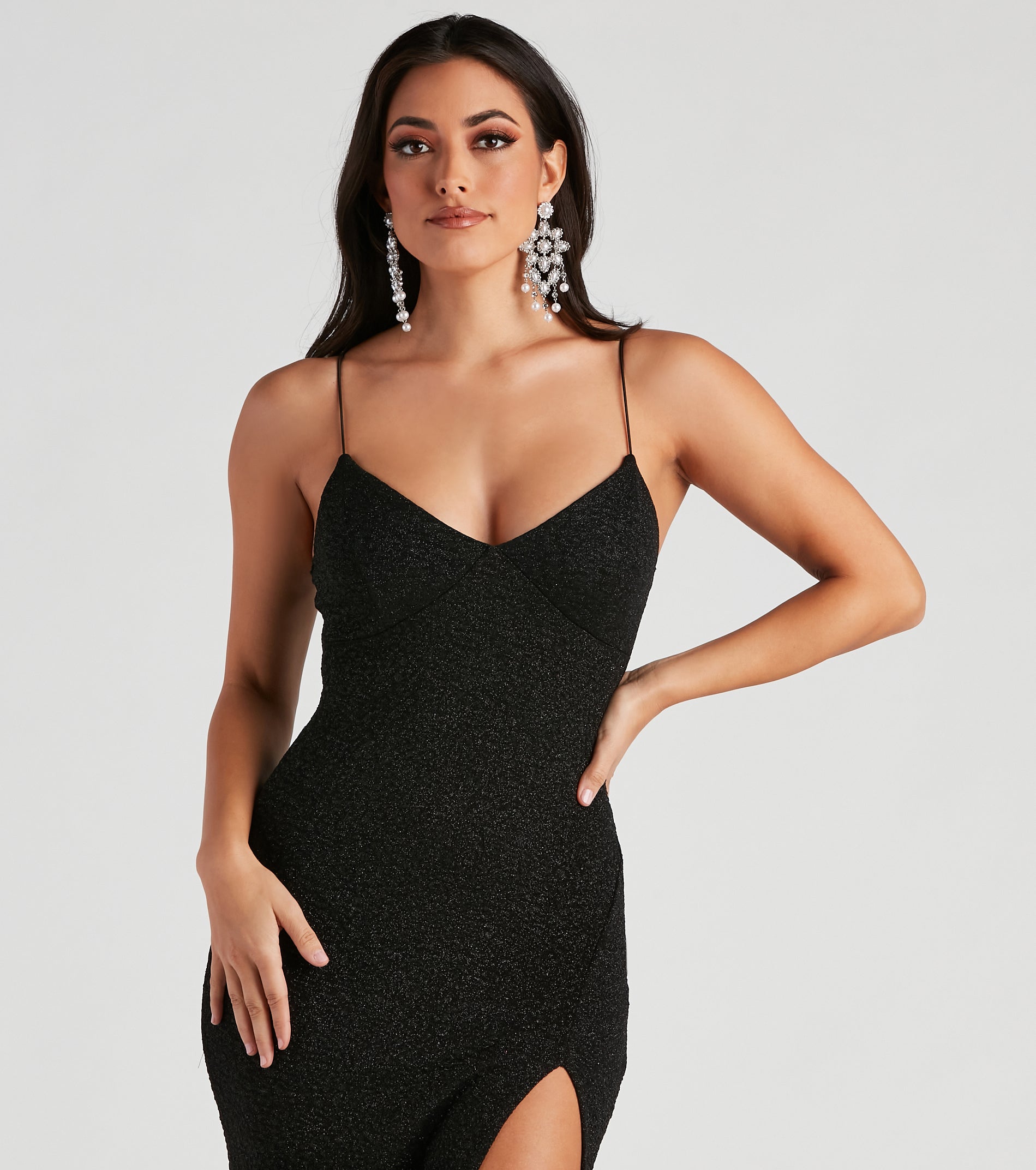 Love The Spotlight Glitter Midi Dress