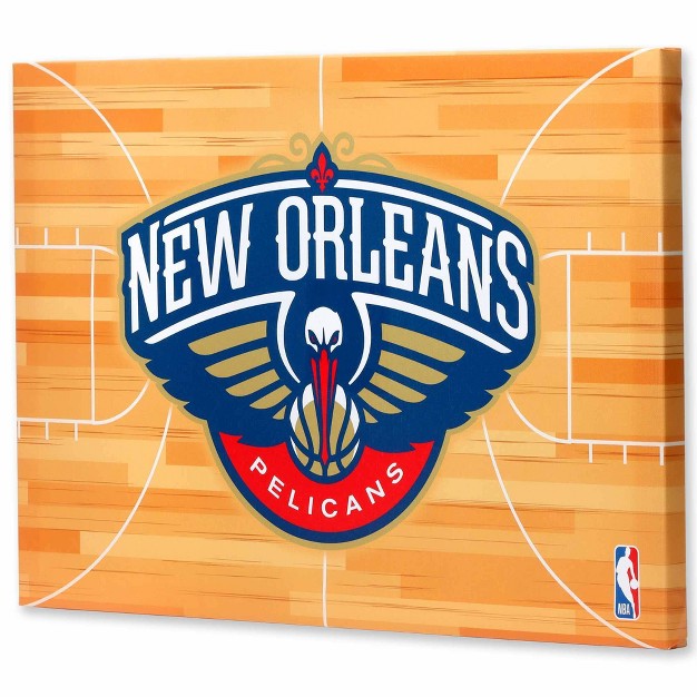 Nba New Orleans Pelicans Court Canvas Wall Sign