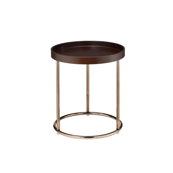 21.75 In Edie Mid Century Lipped Edge Side Table