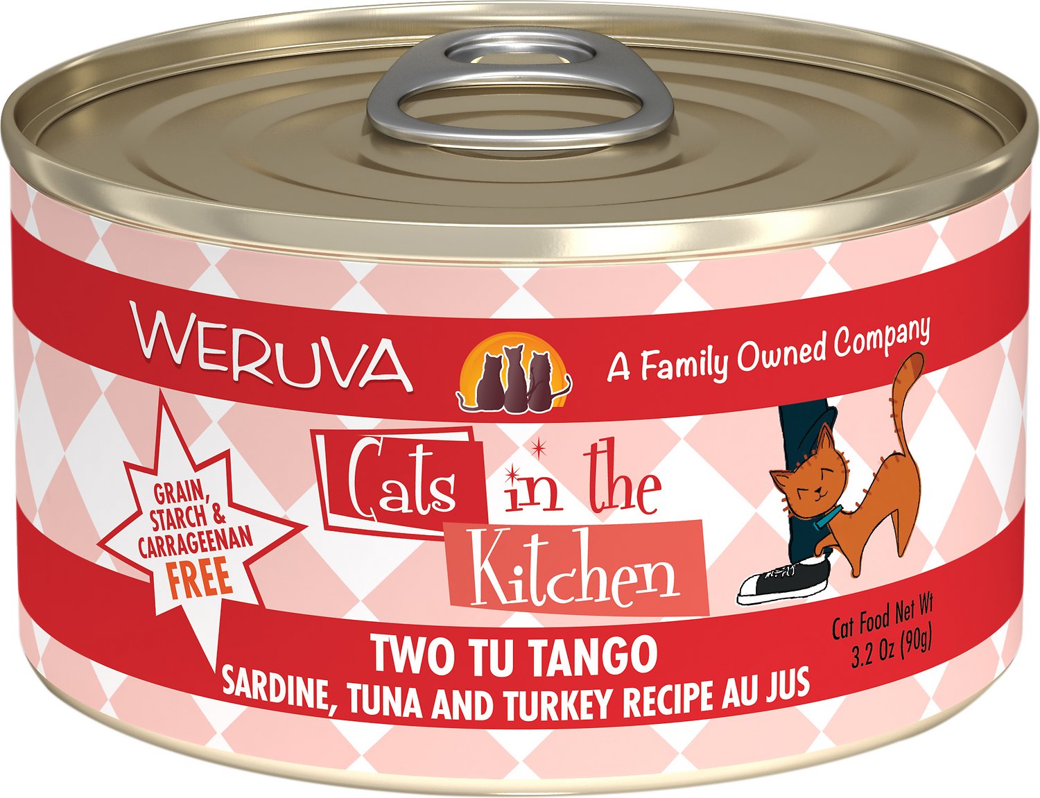 Weruva Cats In The Kitchen Two Tu Tango Sardine， Tuna and Turkey Recipe