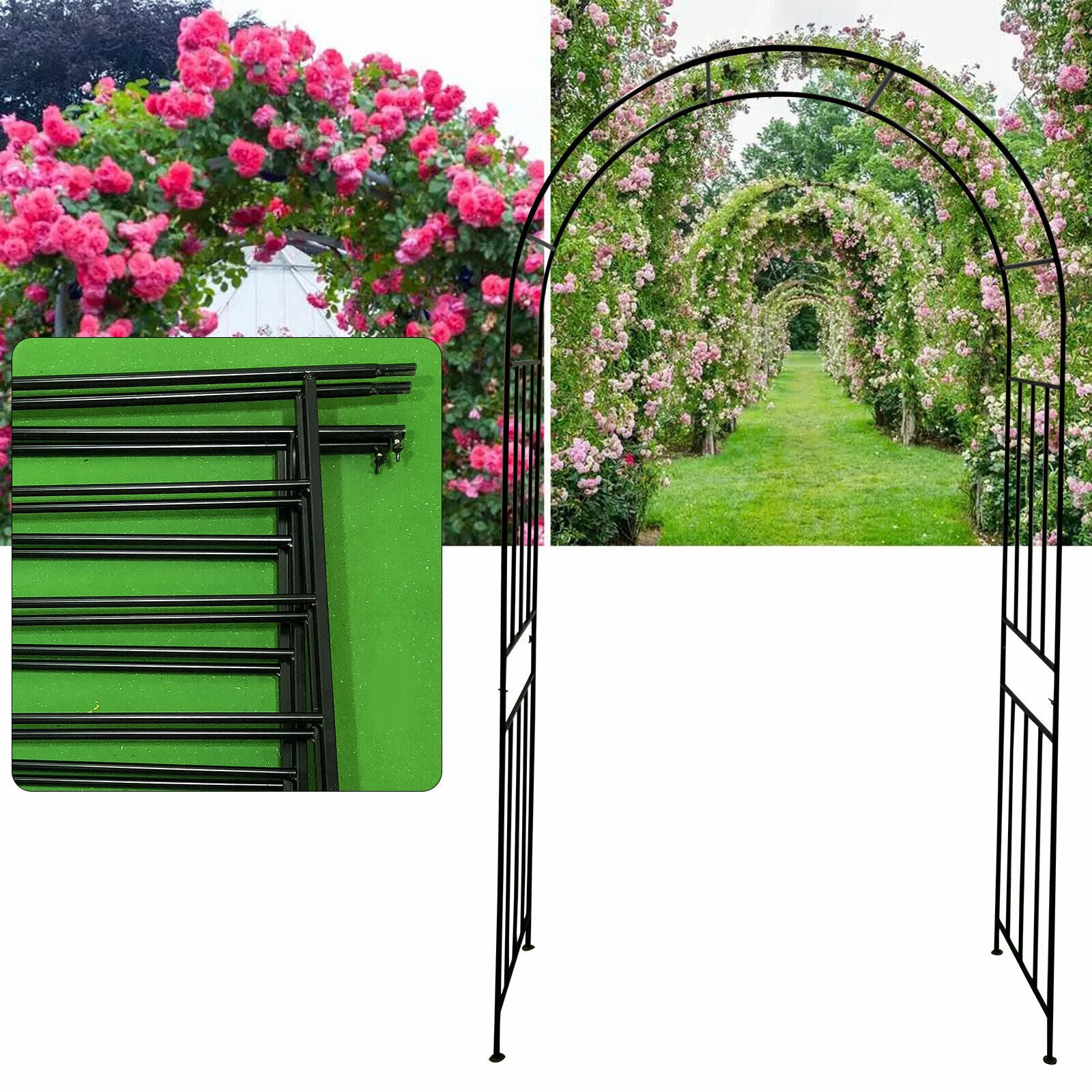 Garden Wedding Rose Arch Pergola Archway Flowers Climbing Plants Trellis Metal