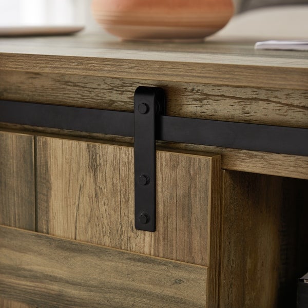 Wood Coffee Table with Shelf in Oak