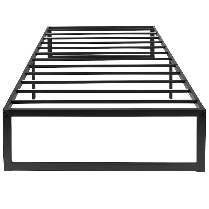 Merrick Lane Varallo 14 Inch Steel Bed Frame With Steel Slat Support For Any Mattress