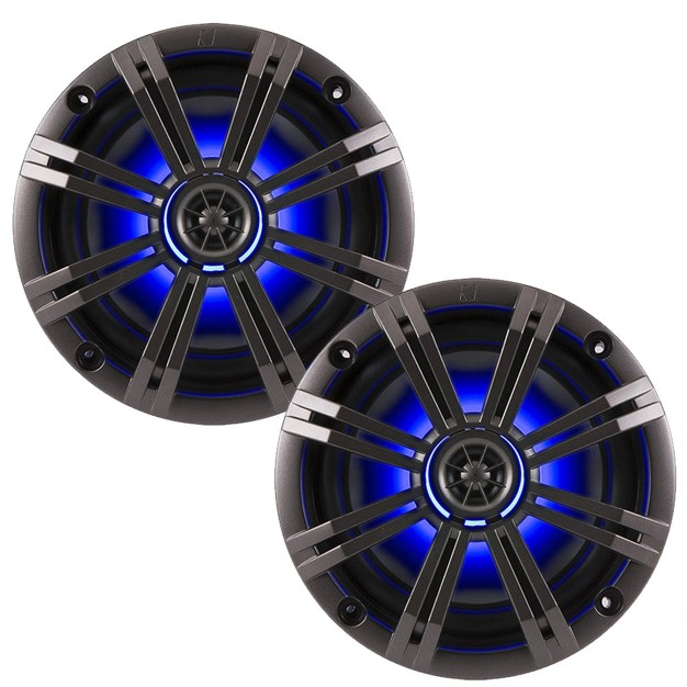 Kicker 6 5 Inch Km series Led Marine Speakers 41km654lcw pair