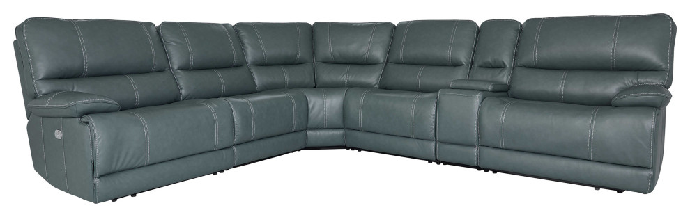 6 Piece Modular Power Reclining Sectional With Power Adjustable Headrests   Sectional Sofas   by Parker House  Houzz