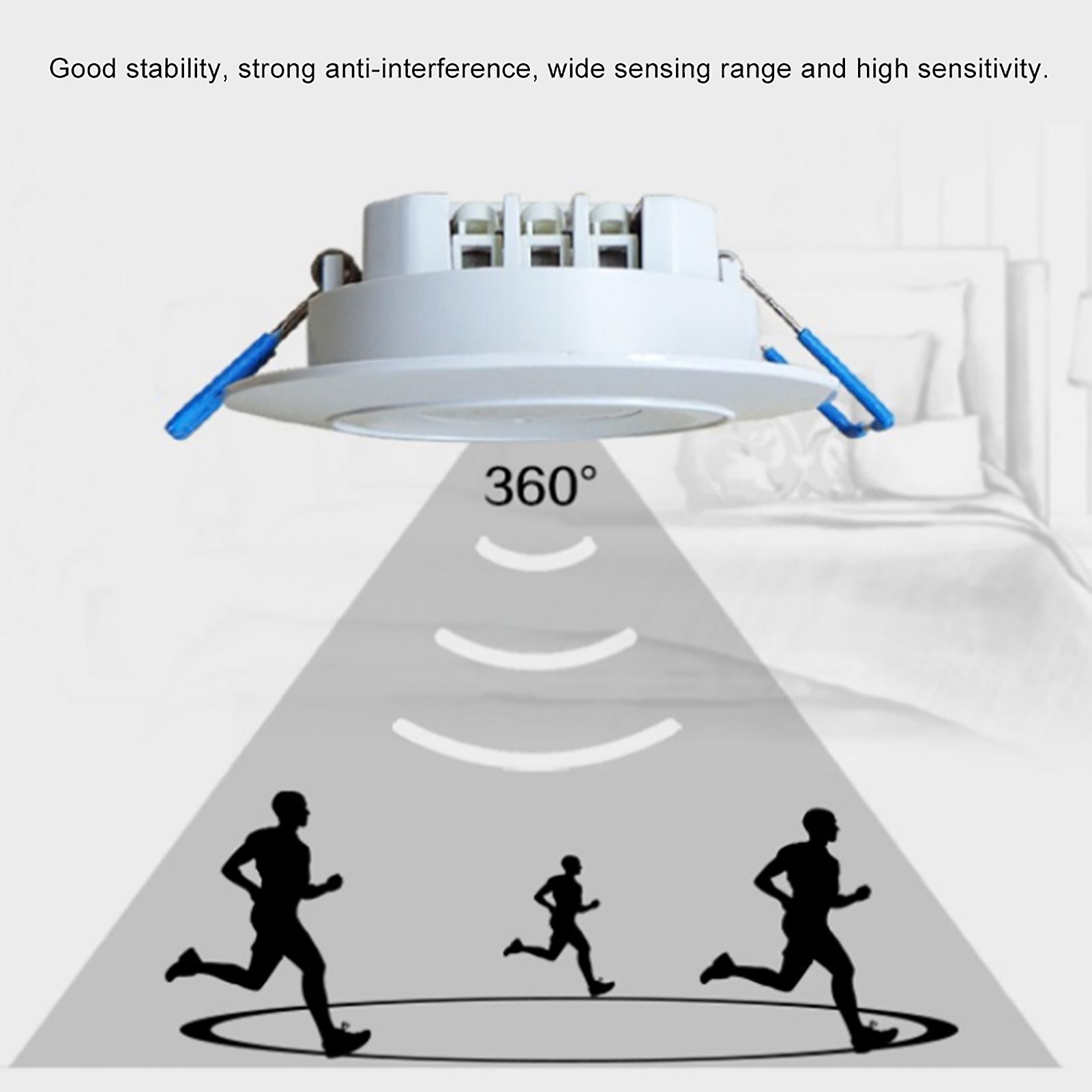 3.7ghz Microwave Sensor Body Motion Detector Smart Light Switch For Corridor Embedded Ceiling Mount Ac110240v