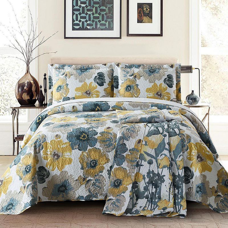 Leahanna Reversible Quilt/Bedspread Set