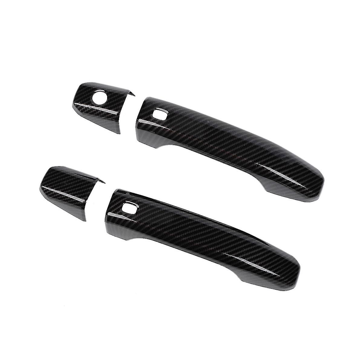 Car Side Door Handles Trim Cover For 2020-2023 2021-2023 - Abs Carbon Fiber