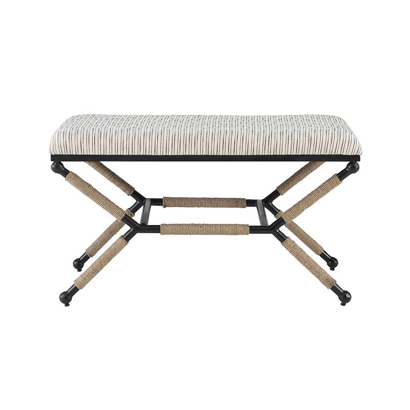 Linon Ashburn Campaign Accent Bench