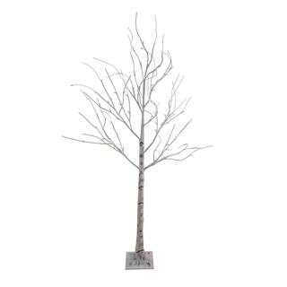 6 ft. Lighted Christmas White Birch Twig Tree Outdoor Decoration - Warm White LED Lights 34289209