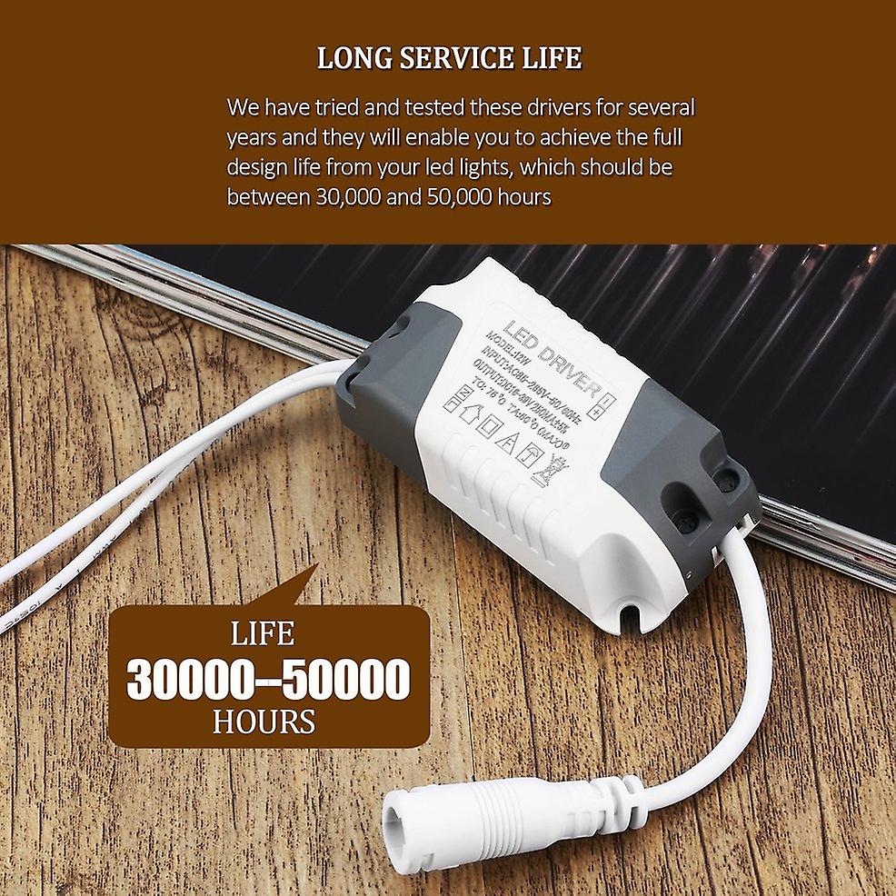 Dimmable Led Light Lamp Driver Transformer Power Supply 6/9/12/15/18/21w