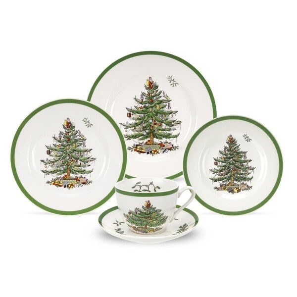 Spode Christmas Tree 5 Piece Place Setting