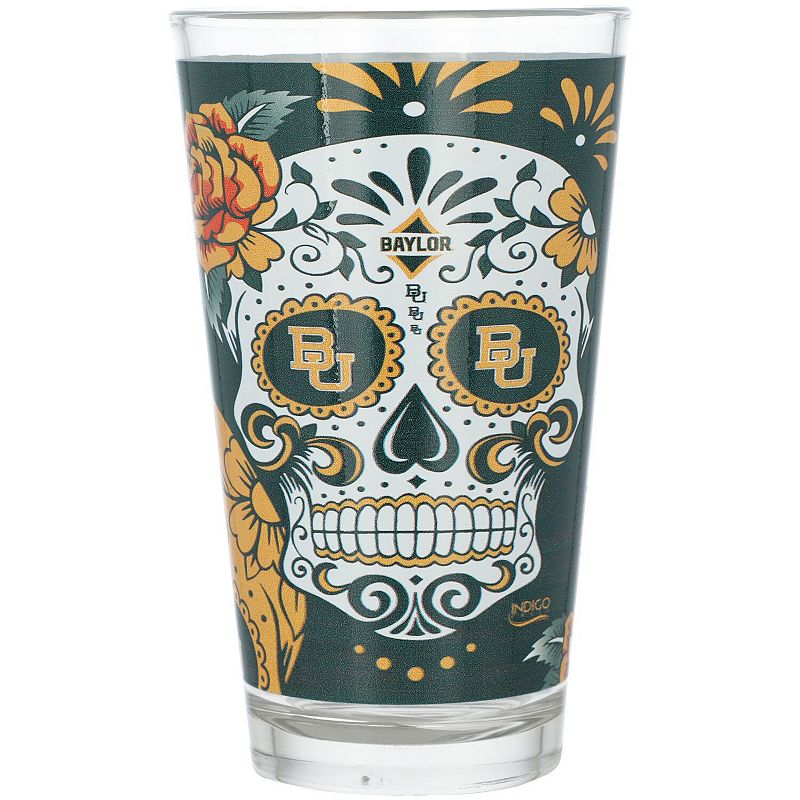 Baylor Bears 16oz. Team Dia de los Muertos Pint Glass