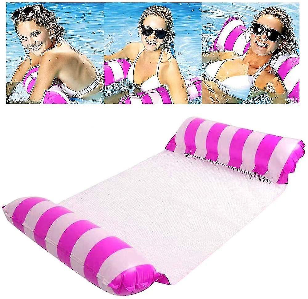 Inflatable Floating Bed， Water Hammock 4-in-1 Lounge Chair Pool Lounge Air Mattress Pool Inflatable Hammock Pool Inflatable Hammock For Adults And Chi