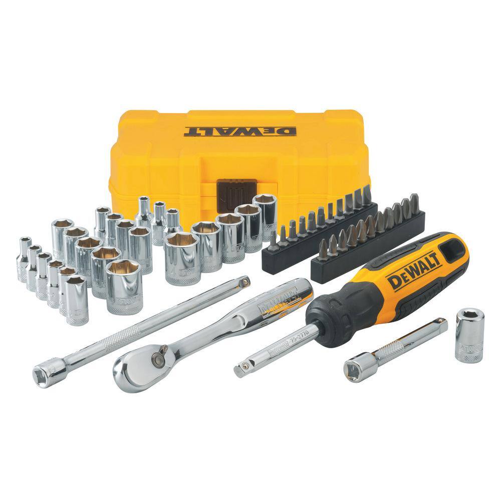 DW 14 in. Drive SAE and Metric Mechanics Tool Set (50-Piece) DWMT81610