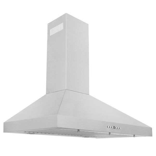 ZLINE Convertible Vent Wall Mount Range Hood in Stainless Steel.