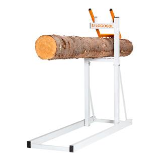 Logosol 46.5 in. x 15 in. x 2 in. Steel Compact Adjustable Folding Sawhorse SMART Holder Folded Dimensions SMART Wood Holder