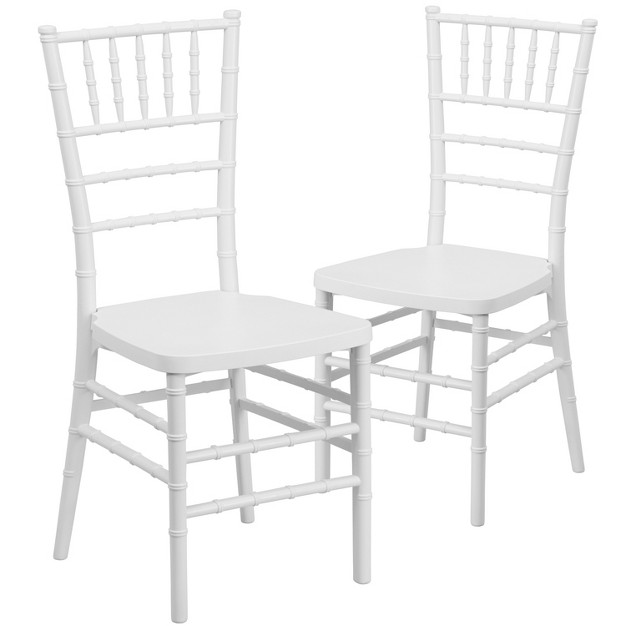 Emma And Oliver 2 Pack Premium Resin Stacking Chiavari Chair