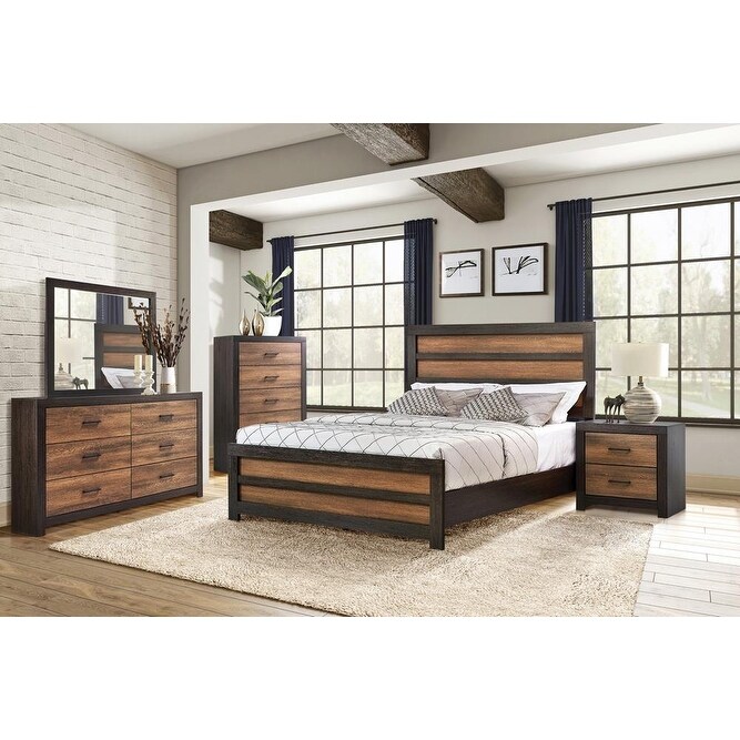 Coaster Furniture Dewcrest Caramel and Licorice Panel Bedroom Set - - 37402909