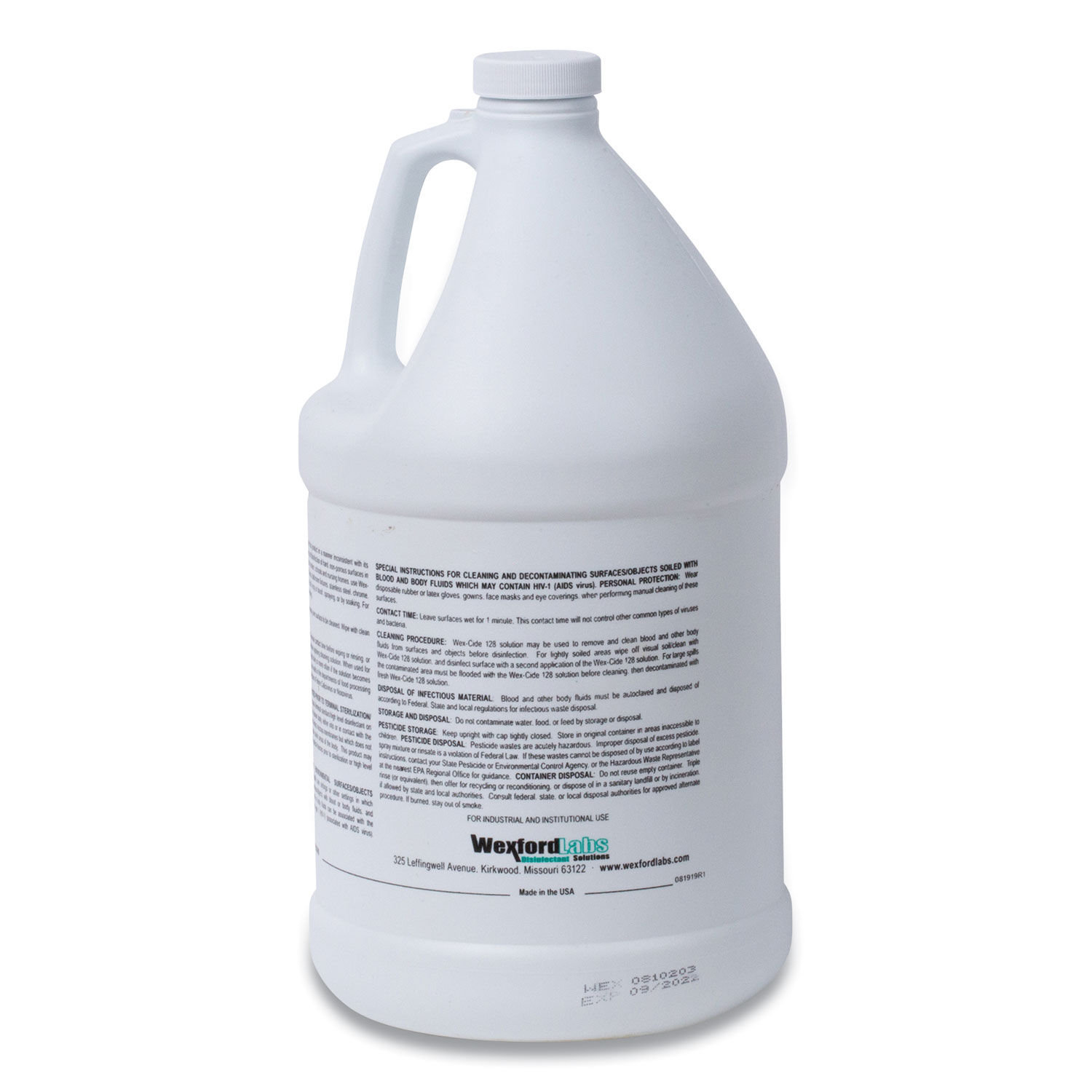 Wex-Cide Concentrated Disinfecting Cleaner by Wexford Labs WXF211000EA