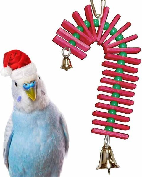 Super Bird Creations Balsa Candy Cane Bird Toy