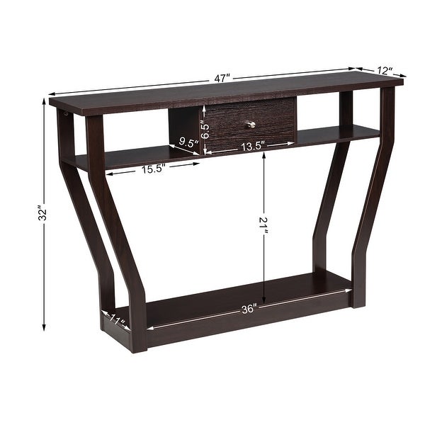 Console Table Modern Easy Assembly Entryway Table